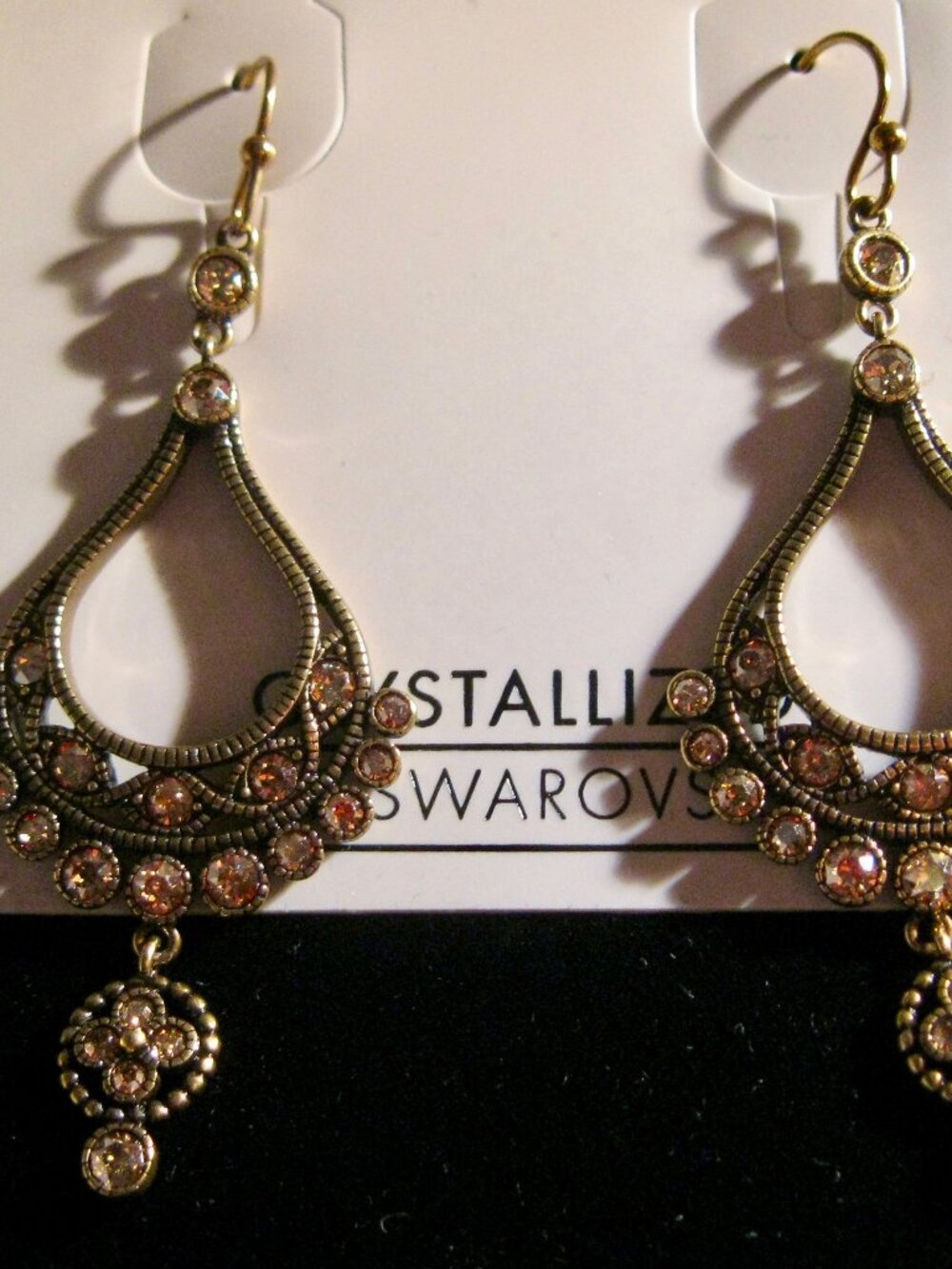 CRYSTALLIZED PIERCED EARRINGS BY SWAROVSKI-VERY BEAUTIFUL AND SPARKLING